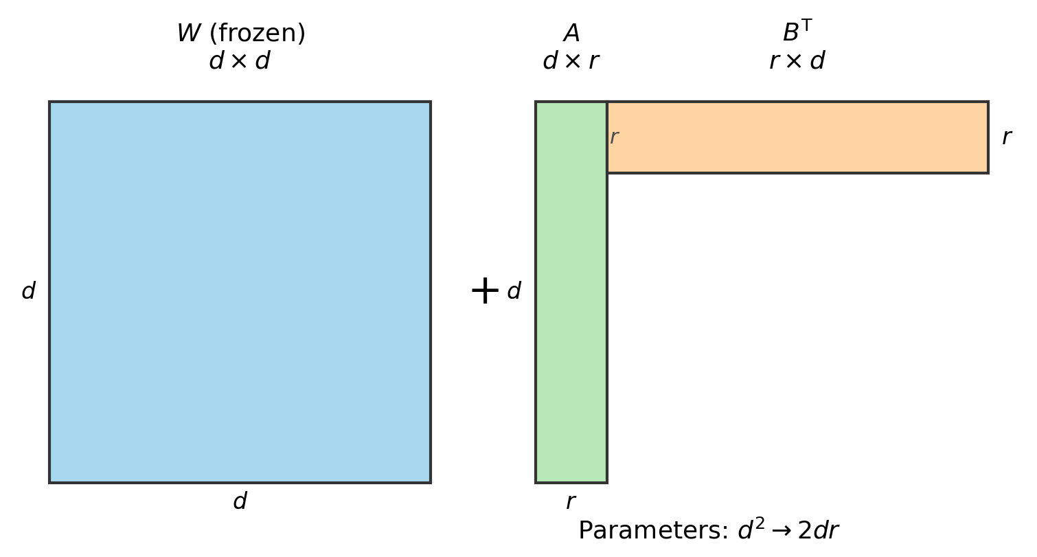 LoRA matrix dimensions